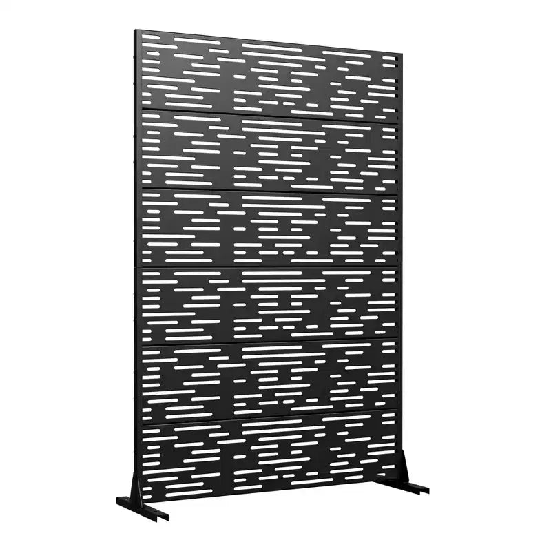 Pannello per traliccio frangivista da esterno in metallo nero/marrone, 1 pannello, 182,88 cm A x 119,38 cm L