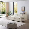 GDFStudio Turner 77 Linen Pull Out Couch Bed with Adjusted Armrest