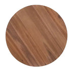 Tavolino rotondo con piedistallo, colore naturale e blu / naturale e nero, 1 posto