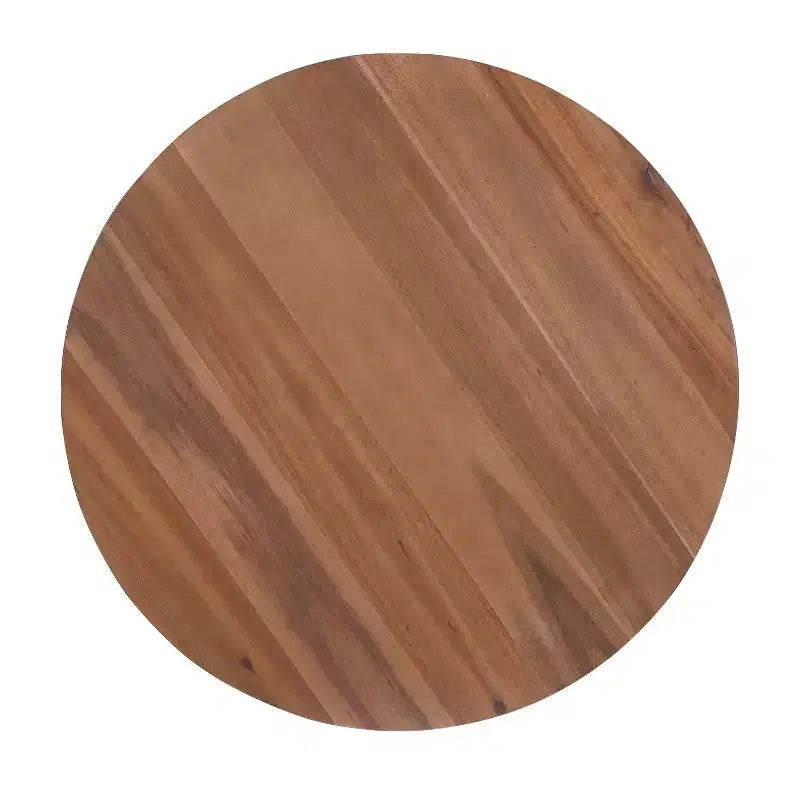 Tavolino rotondo con piedistallo, colore naturale e blu / naturale e nero, 1 posto