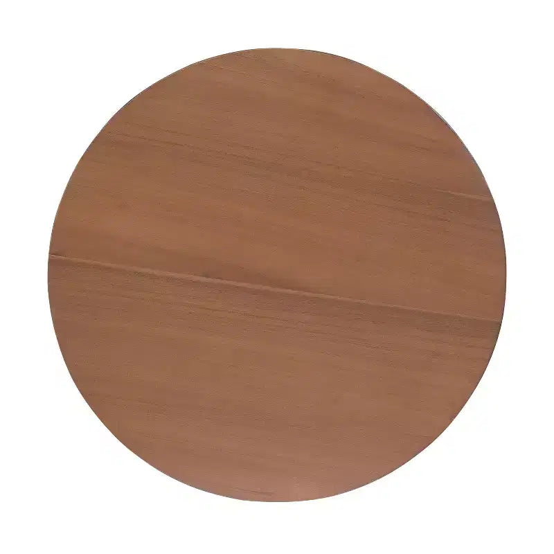 Tavolino rotondo con piedistallo, colore naturale e blu / naturale e nero, 1 posto
