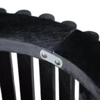 Tavolino rotondo con piedistallo, colore naturale e blu / naturale e nero, 1 posto