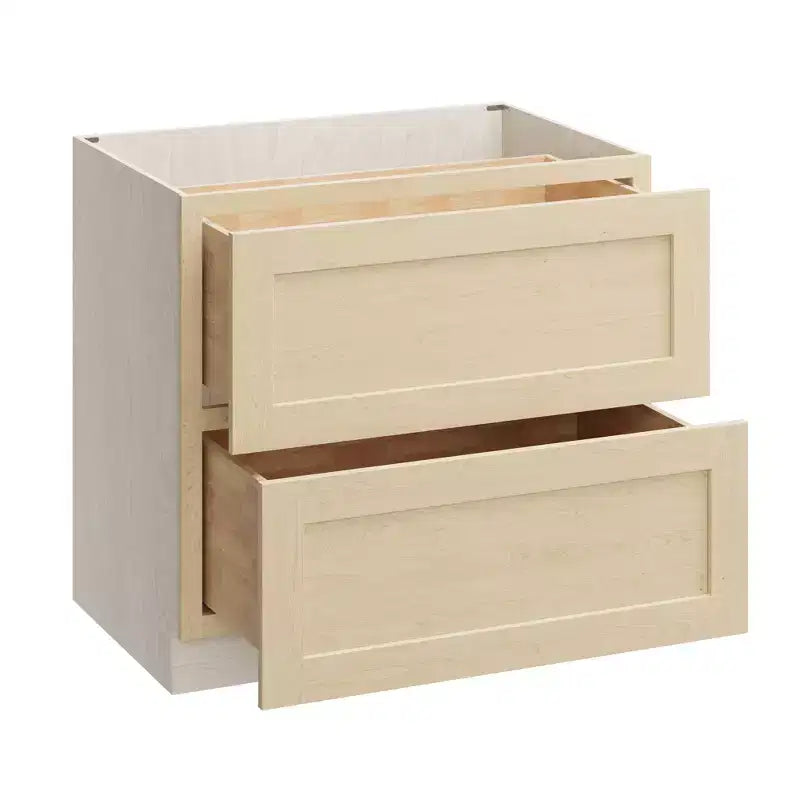 Mobile Base Cucina Bicolore a 2 Cassetti, Chiusura Ammortizzata, RTA, Montaggio per 1 Persona