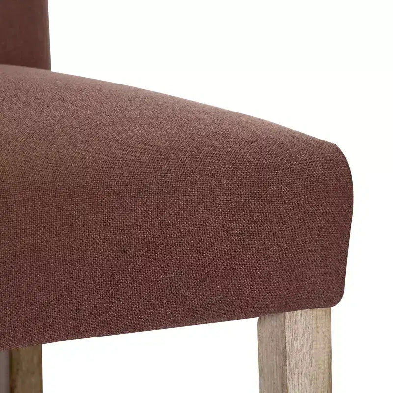 Sgabello da bar imbottito in lino grigio antico, senza schienale, set da 3