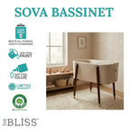 Culla mid-century in Glaciale Grigio / Crema Irlandese / Rosa Prezioso per 1 neonato, 0-5 mesi