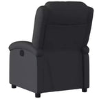 Poltrona reclinabile Black Wingback, reclinazione manuale, seduta singola, vera pelle