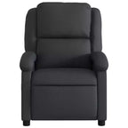 Poltrona reclinabile Black Wingback, reclinazione manuale, seduta singola, vera pelle