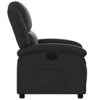 Poltrona reclinabile Black Wingback, reclinazione manuale, seduta singola, vera pelle
