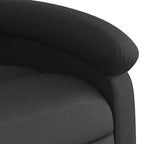 Poltrona reclinabile Black Wingback, reclinazione manuale, seduta singola, vera pelle