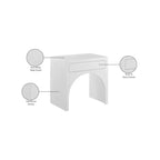Comodino singolo in rovere/bianco stile Mid-Century