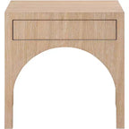 Comodino singolo in rovere/bianco stile Mid-Century