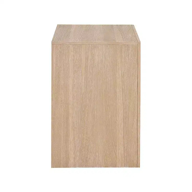 Comodino singolo in rovere/bianco stile Mid-Century