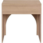 Comodino singolo in rovere/bianco stile Mid-Century