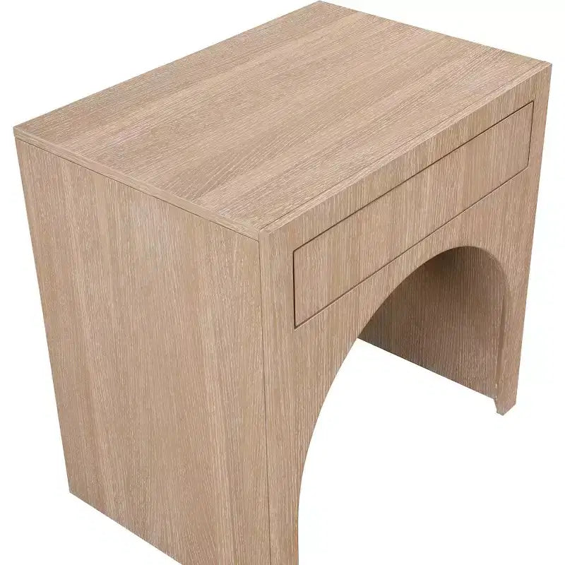 Comodino singolo in rovere/bianco stile Mid-Century