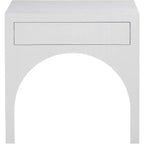 Comodino singolo in rovere/bianco stile Mid-Century