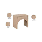 Comodino singolo in rovere/bianco stile Mid-Century