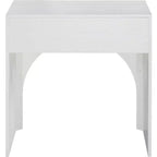Comodino singolo in rovere/bianco stile Mid-Century