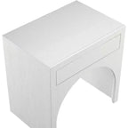 Comodino singolo in rovere/bianco stile Mid-Century