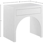 Comodino singolo in rovere/bianco stile Mid-Century