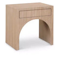 Comodino singolo in rovere/bianco stile Mid-Century