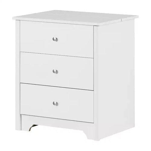 HomeStock Nightstand with Charging Station and Drawers