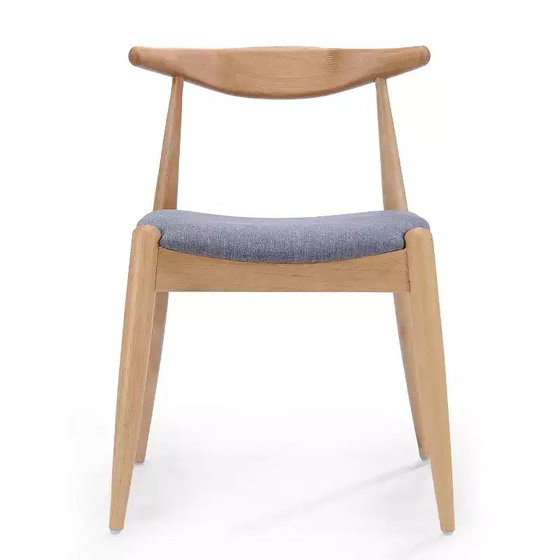 Sedie da pranzo imbottite beige/grigio/noce con gambe a spillo, set da 2