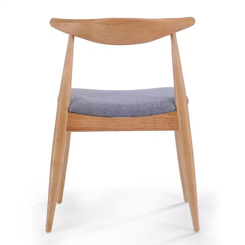 Sedie da pranzo imbottite beige/grigio/noce con gambe a spillo, set da 2