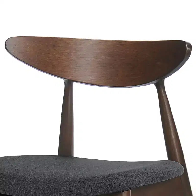 Sedie da pranzo imbottite beige/grigio/noce con gambe a spillo, set da 2