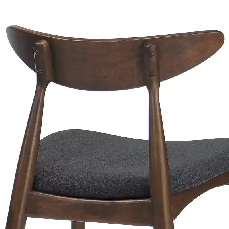 Sedie da pranzo imbottite beige/grigio/noce con gambe a spillo, set da 2