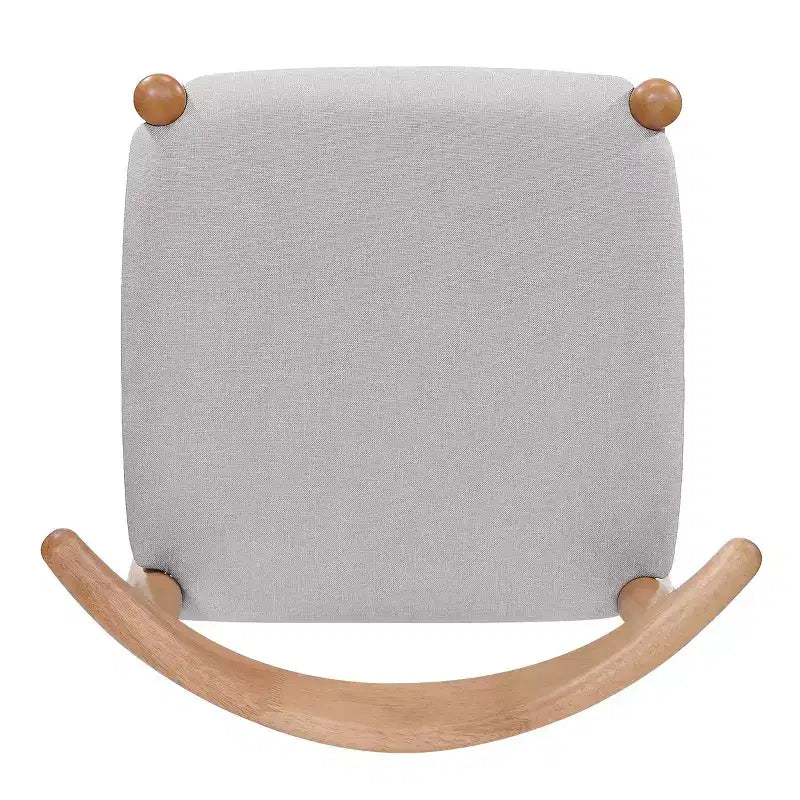 Sedie da pranzo imbottite beige/grigio/noce con gambe a spillo, set da 2