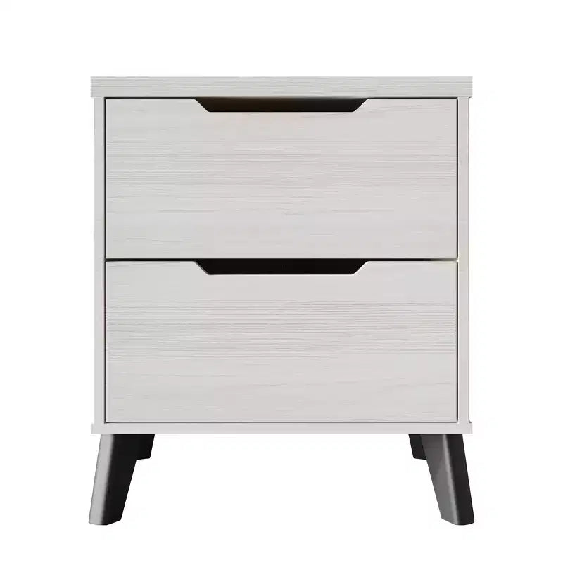 Comodino moderno a 2 cassetti grigio scuro/grigio chiaro
