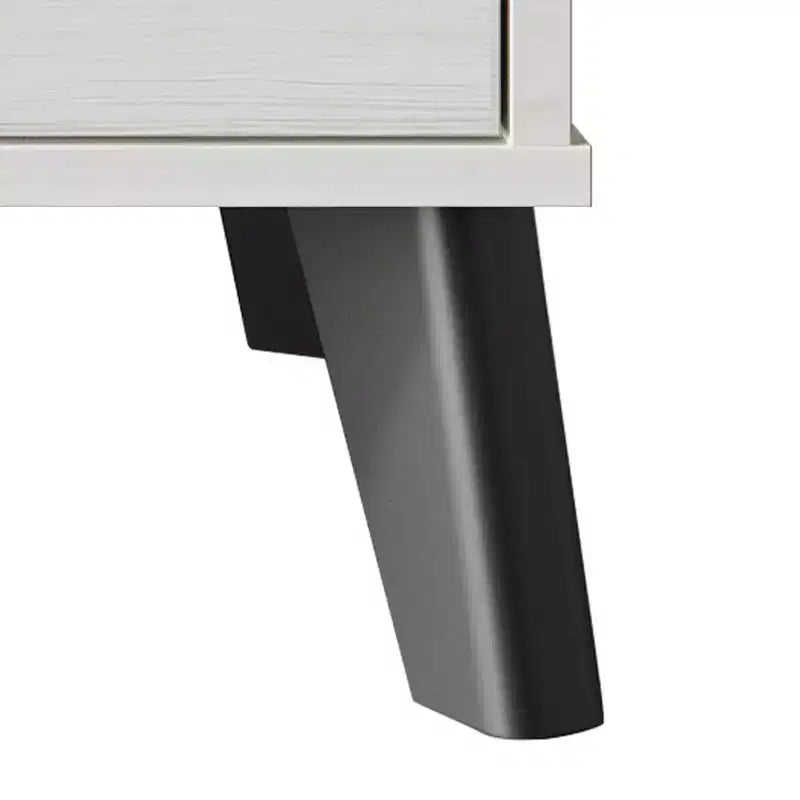 Comodino moderno a 2 cassetti grigio scuro/grigio chiaro