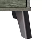 Comodino moderno a 2 cassetti grigio scuro/grigio chiaro