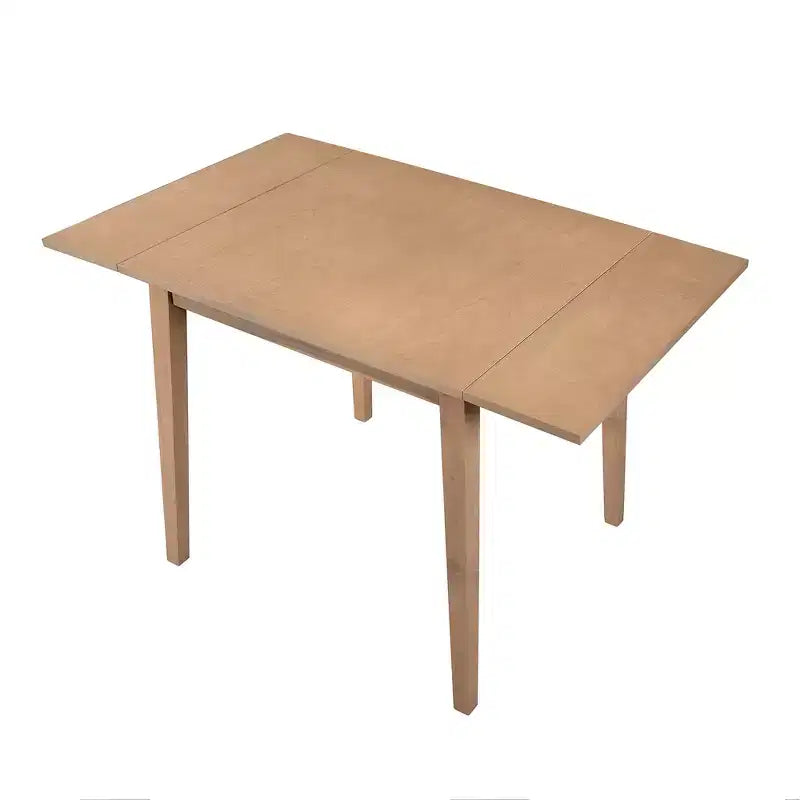 Set da pranzo con tavolo a ribalta nei colori Marrone/Espresso/Naturale e sedie imbottite, posti 2-4 (3 pezzi)