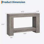 Consolle a doppio strato con contenitore, grigio / bianco antico / motivo fiamma / colore legno, 119 cm e 160 cm, per 1
