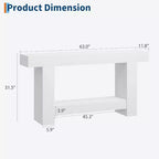 Consolle a doppio strato con contenitore, grigio / bianco antico / motivo fiamma / colore legno, 119 cm e 160 cm, per 1