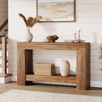 Consolle a doppio strato con contenitore, grigio / bianco antico / motivo fiamma / colore legno, 119 cm e 160 cm, per 1