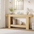 Consolle a doppio strato con contenitore, grigio / bianco antico / motivo fiamma / colore legno, 119 cm e 160 cm, per 1