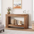 Consolle a doppio strato con contenitore, grigio / bianco antico / motivo fiamma / colore legno, 119 cm e 160 cm, per 1