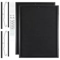 VEVOR 2PCs Jersey Display Frame Case, 23.3x31.2x1.5 in, Large Lockable Sport Jersey Shadow Box with 98% UV Protection PC Glass and Hangers, Black