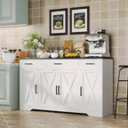 Credenza/Buffet da fattoria bicolore da 55" con 3 cassetti e 4 ante