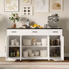 Credenza/Buffet da fattoria bicolore da 55" con 3 cassetti e 4 ante
