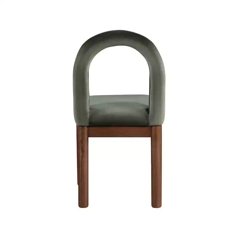Sedia da pranzo in velluto con gambe in noce, stile Art Déco, 1 posto a sedere