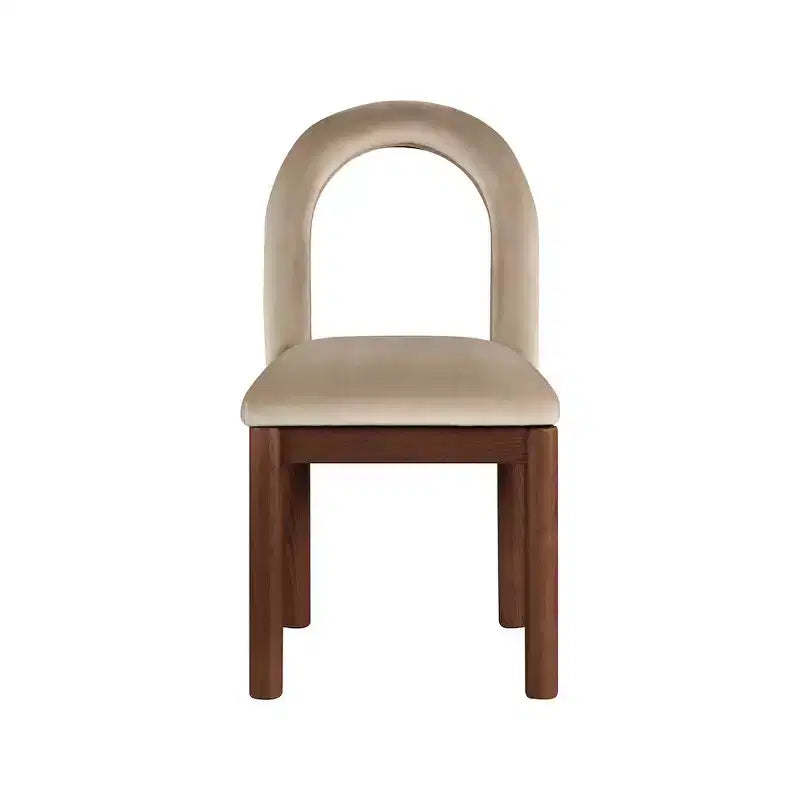 Sedia da pranzo in velluto con gambe in noce, stile Art Déco, 1 posto a sedere