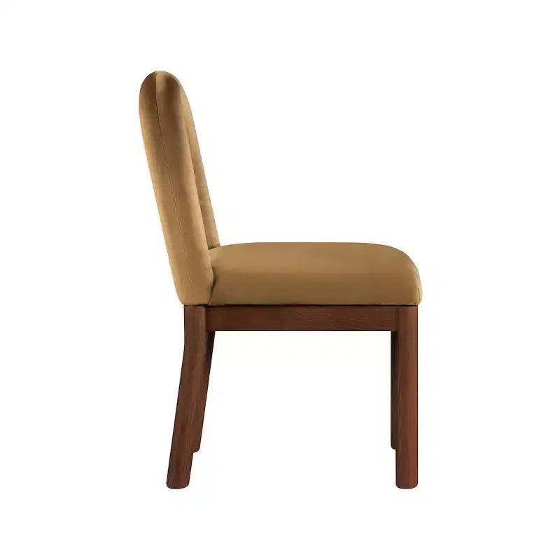 Sedia da pranzo in velluto con gambe in noce, stile Art Déco, 1 posto a sedere