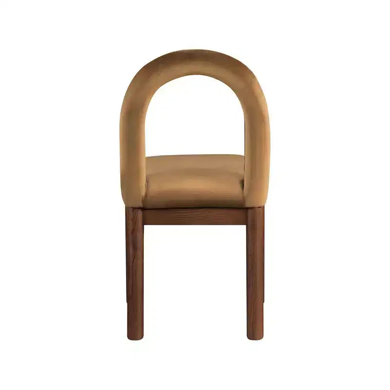 Sedia da pranzo in velluto con gambe in noce, stile Art Déco, 1 posto a sedere