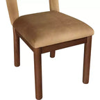 Sedia da pranzo in velluto con gambe in noce, stile Art Déco, 1 posto a sedere