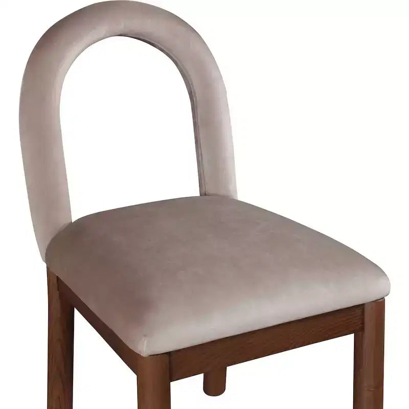 Sedia da pranzo in velluto con gambe in noce, stile Art Déco, 1 posto a sedere