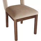 Sedia da pranzo in velluto con gambe in noce, stile Art Déco, 1 posto a sedere