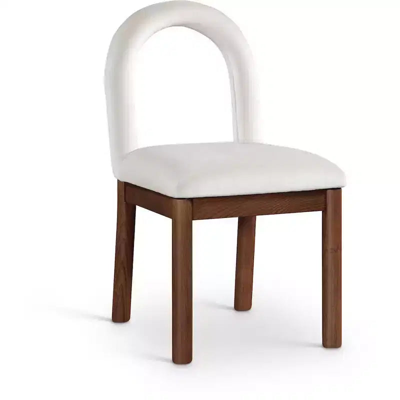 Sedia da pranzo in velluto con gambe in noce, stile Art Déco, 1 posto a sedere
